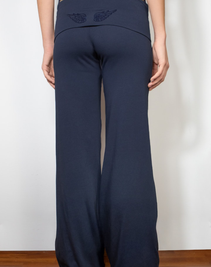 Hose mit Flügelaufschlag Blau