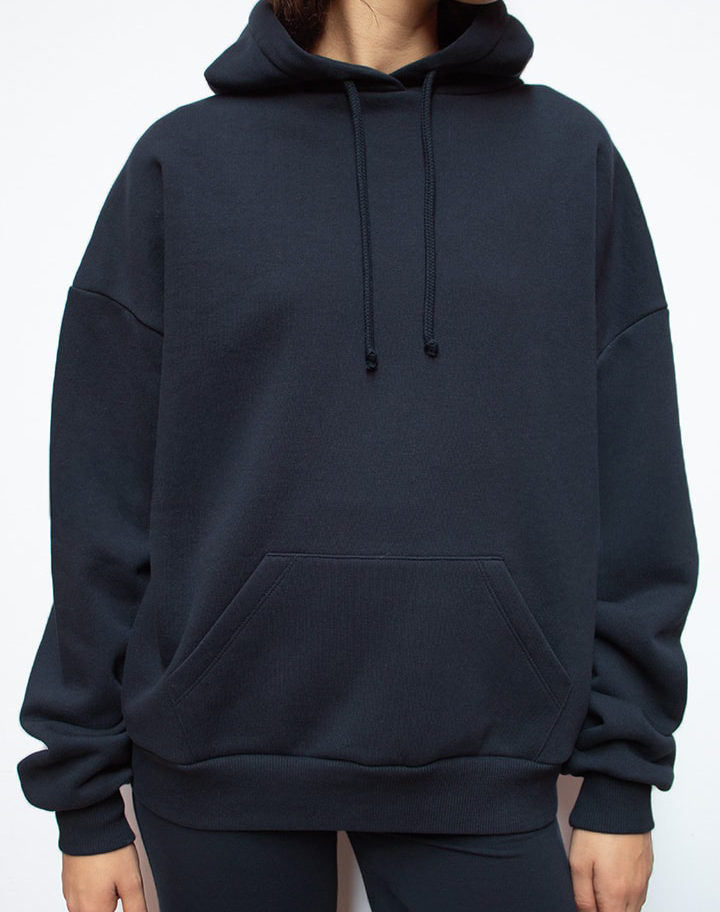 Sweatshirt mit Flügelaufschlag Blau