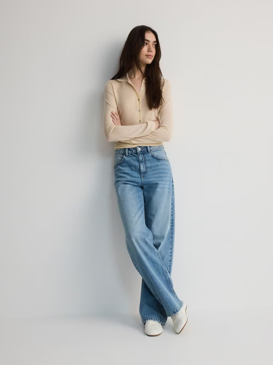 Jean à jambes larges