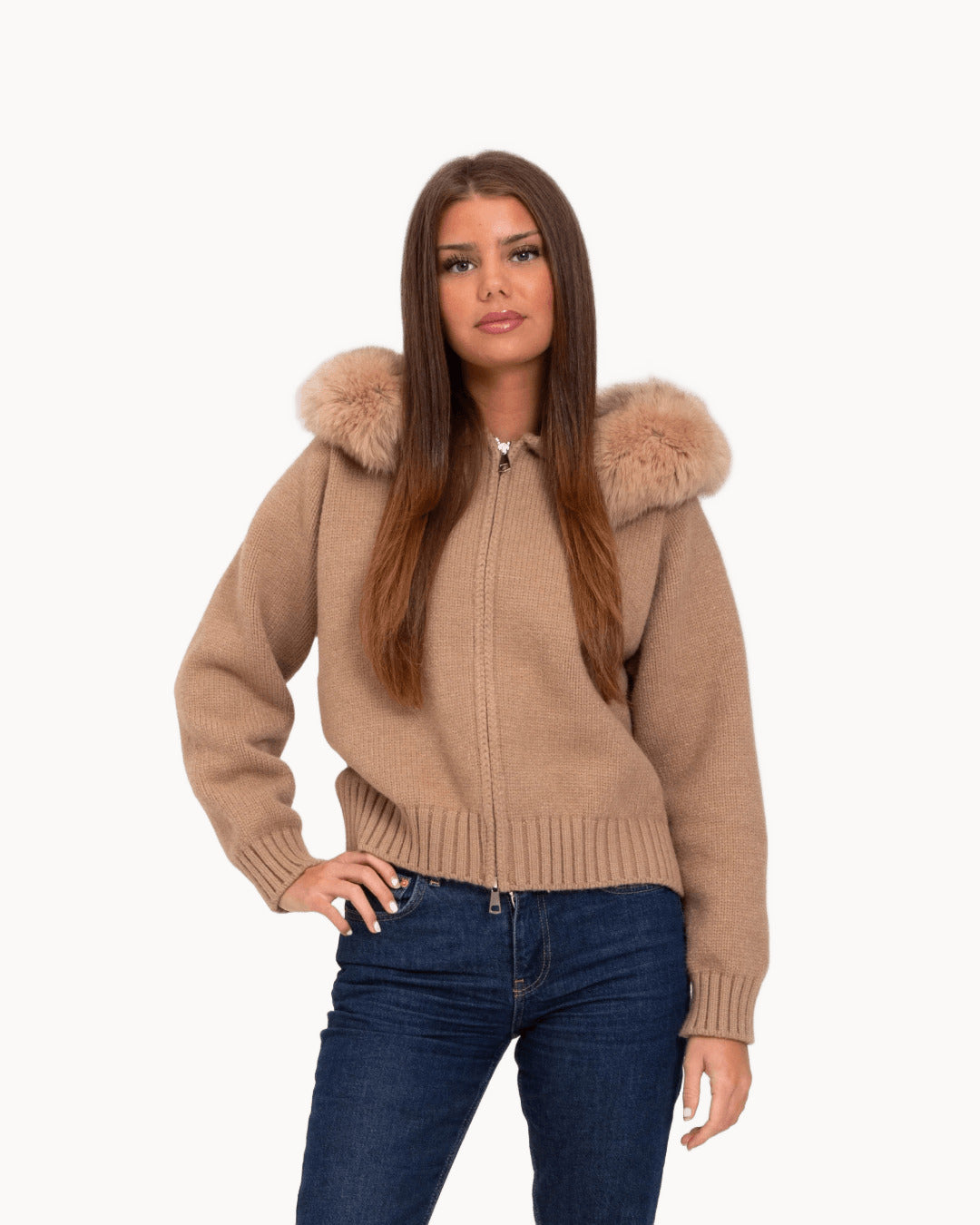 Nisa Fur Cardigan