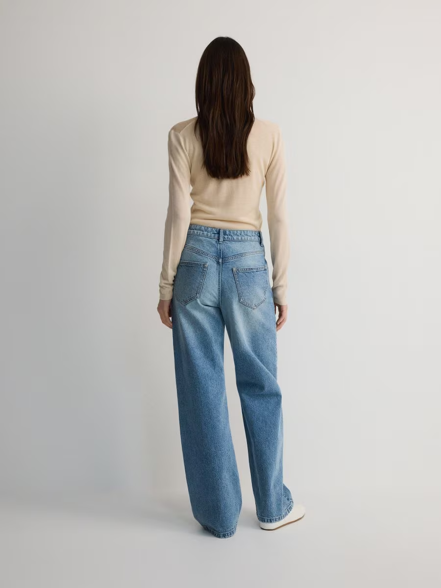Jean à jambes larges