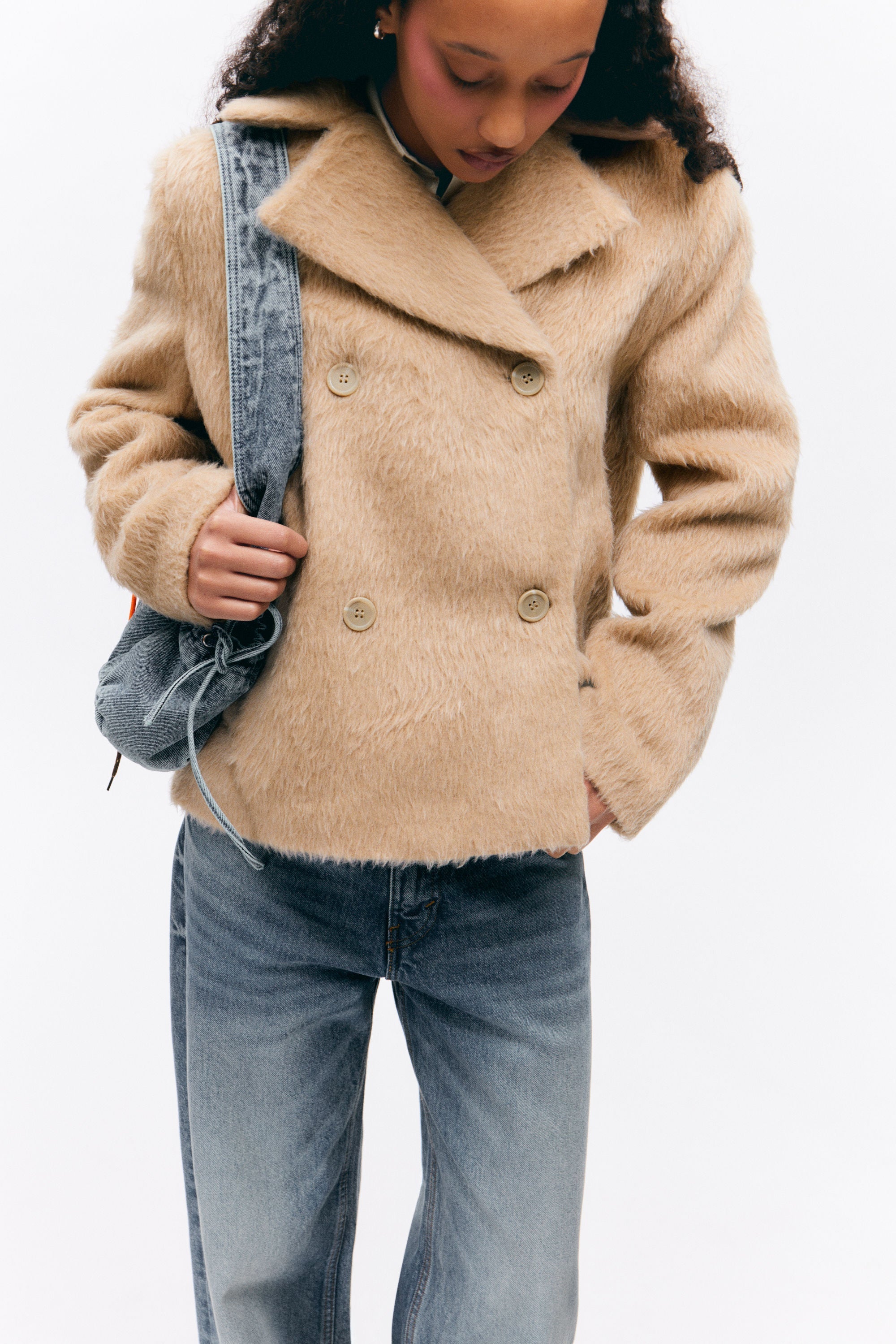 Veste en maille à double boutonnage