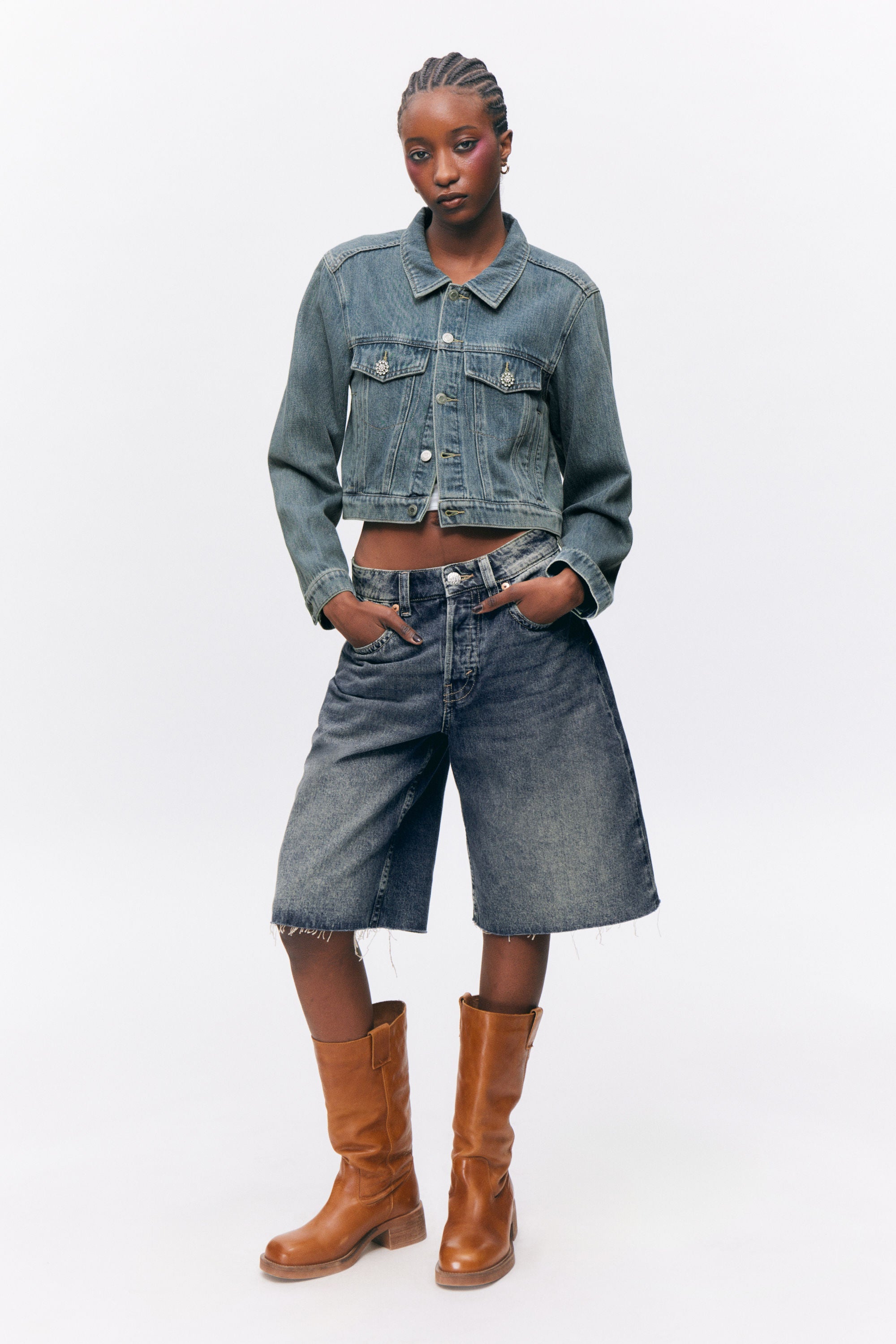 Veste courte en jean